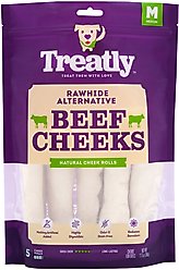 Treatly Cowcheek Rolls 6-in Natural Flavor Dog Chews, 5 count