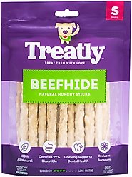 Treatly Beefhide Munchy Sticks 5-in Natural Flavor Dog Chews, 40 count