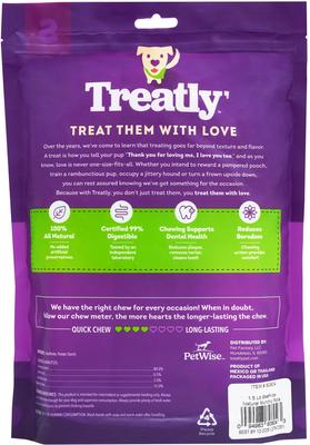 Show full view: Treatly Beefhide Munchy Sticks 5-in Natural Flavor Dog Chews, 1.5-lb bag slide 3 of 10