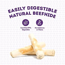Treatly Combo Beefhide Rolls 7-in with Chicken Meat Wrap Dog Chews, 3 count slide 2 of 9