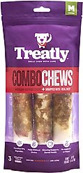 Treatly Combo Beefhide Rolls 7-in with Beef Meat Wrap Dog Chews, 3 count