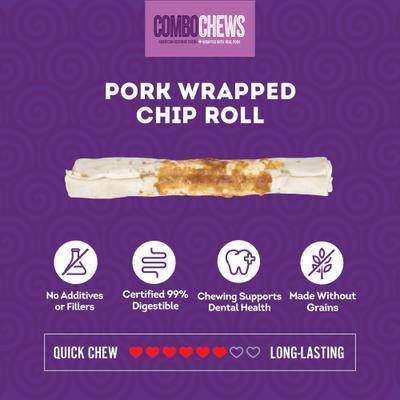Show full view: Treatly Combo Beefhide Rolls with Pork Meat Wrap Dog Chews, 8 count, Small slide 5 of 10