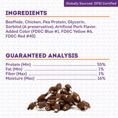 Show full view: Treatly Combo Pork Flavor Rawhide Kabob 5-in with Duck & Chicken Meat Wrap Dog Chews, 18 count slide 6 of 10