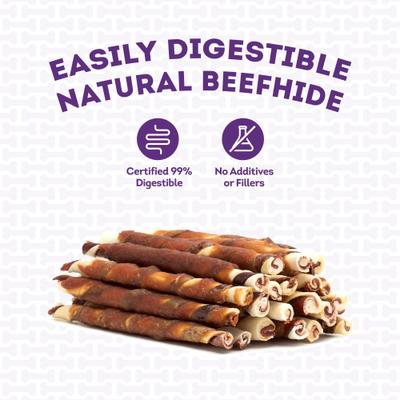 Show full view: Treatly Combo Pork Flavor Rawhide Stick 5-in with Chicken Meat Wrap Dog Chews, 22 count slide 8 of 10