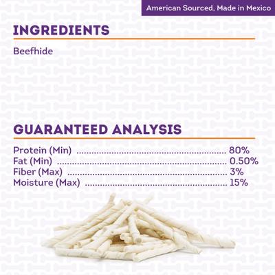 Show full view: Treatly Beefhide Twist Sticks 5-in Natural Flavor Dog Chews, 1-lb bag slide 6 of 10