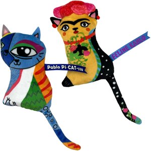 KONG Artz Kahlo Picasso Plush Cat Toy, Assorted, 2 count