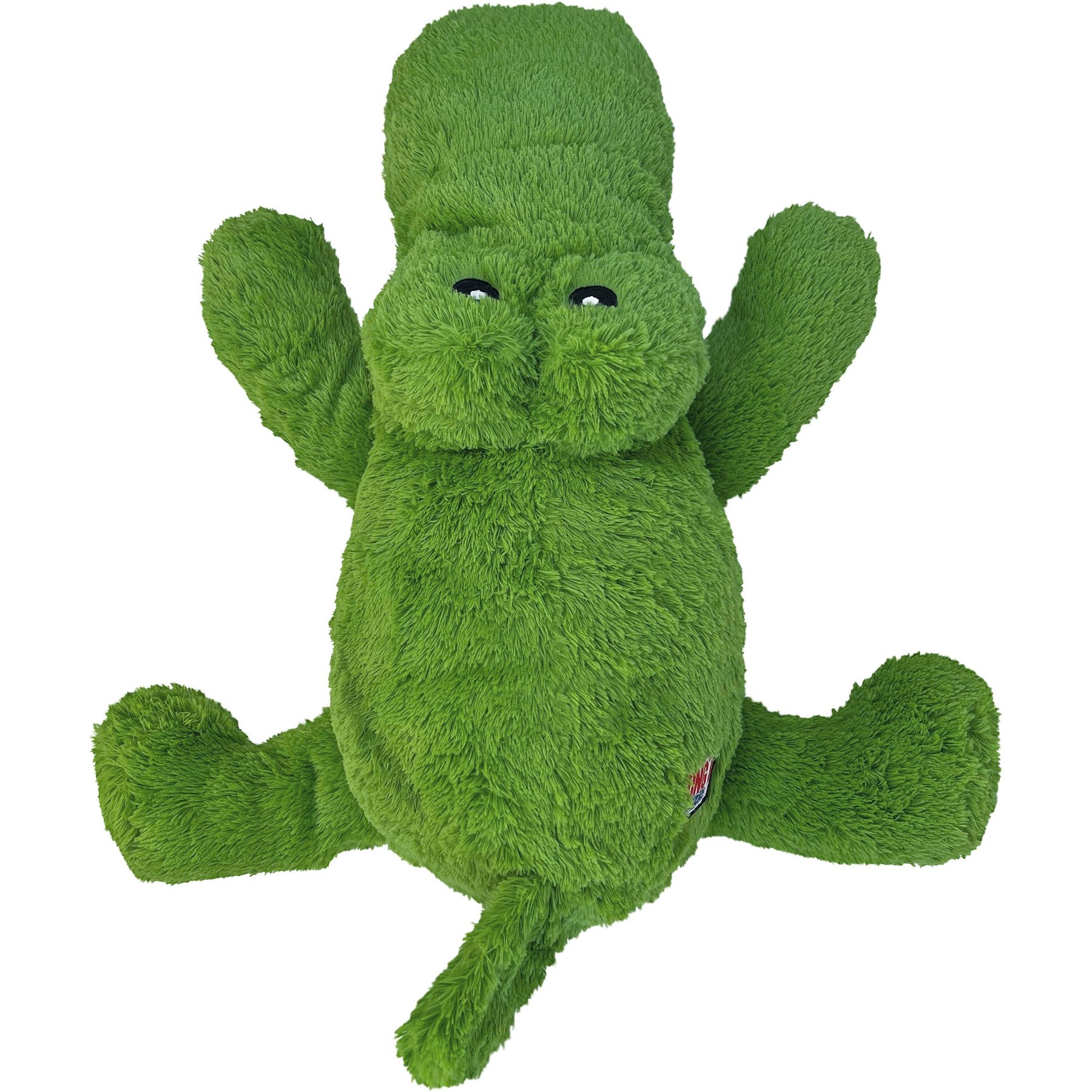 KONG Cozie Jumbo Ali Squeaky Dog Plush Toy, Green, X-Large