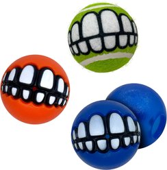 KONG Grinz by Rogz Variety Dog Ball Toy, Assorted, Small, 3 count slide 1 of 3