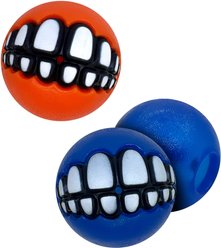 KONG Grinz by Rogz Variety Dog Ball Toy, Assorted, Large, 2 count