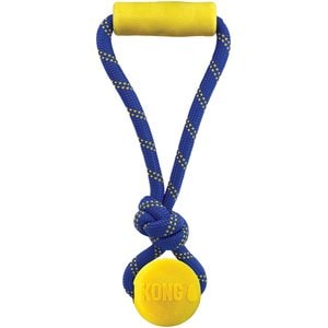 KONG Jaxx Brights Dog Ropes Tug Toy with Ball, Assorted, Medium