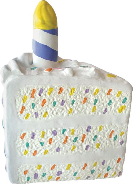 FOUFIT Hide 'n Seek Birthday Cake Chew Squeaky Dog Plush Toy ...