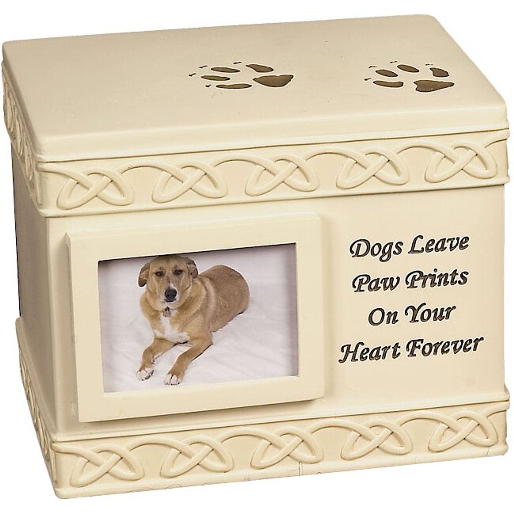 ANGELSTAR Paw Prints Photo Frame Dog Urn Chewy