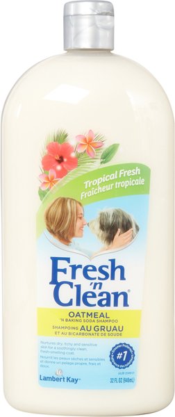 PetAg Fresh 'N Clean Oatmeal 'N Baking Soda Dog Shampoo, Tropical Fresh Scent, 32-oz bottle slide 1 of 7