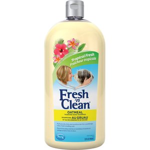 PetAg Fresh 'n Clean Oatmeal 'n Baking Soda Dog Shampoo, Tropical Fresh Scent, 32-fl oz bottle