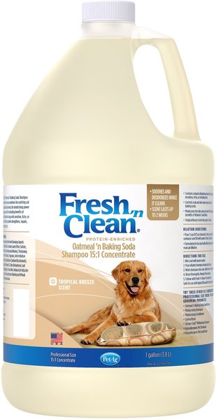 Fresh 'n Clean Oatmeal 'n Baking Soda 15:1 Concentrate Dog Shampoo, Tropical Breeze Scent, 1-gal bottle slide 1 of 3