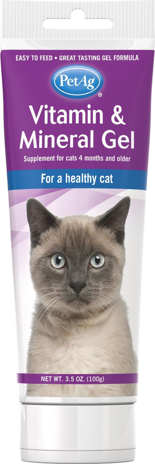 PETAG Vitamin & Mineral Gel Cat Supplement, 3.5-oz bottle - Chewy.com