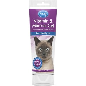 PetAg Vitamin & Mineral Gel Cat Supplement, 3.5-oz bottle