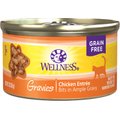Wellness Natural Grain-Free Gravies Chicken Entrée Canned Cat Food, 3-oz, case of 12