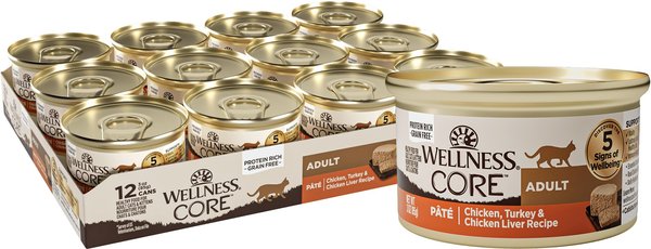 WELLNESS CORE Grain Free Chicken Turkey Chicken Liver Formula