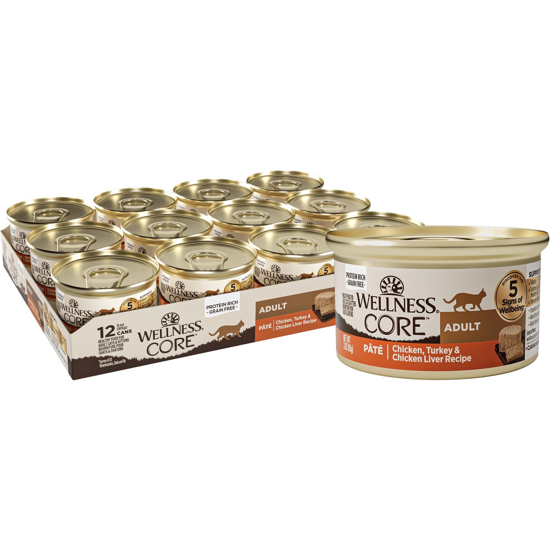 Wellness core turkey and outlet duck wet cat food