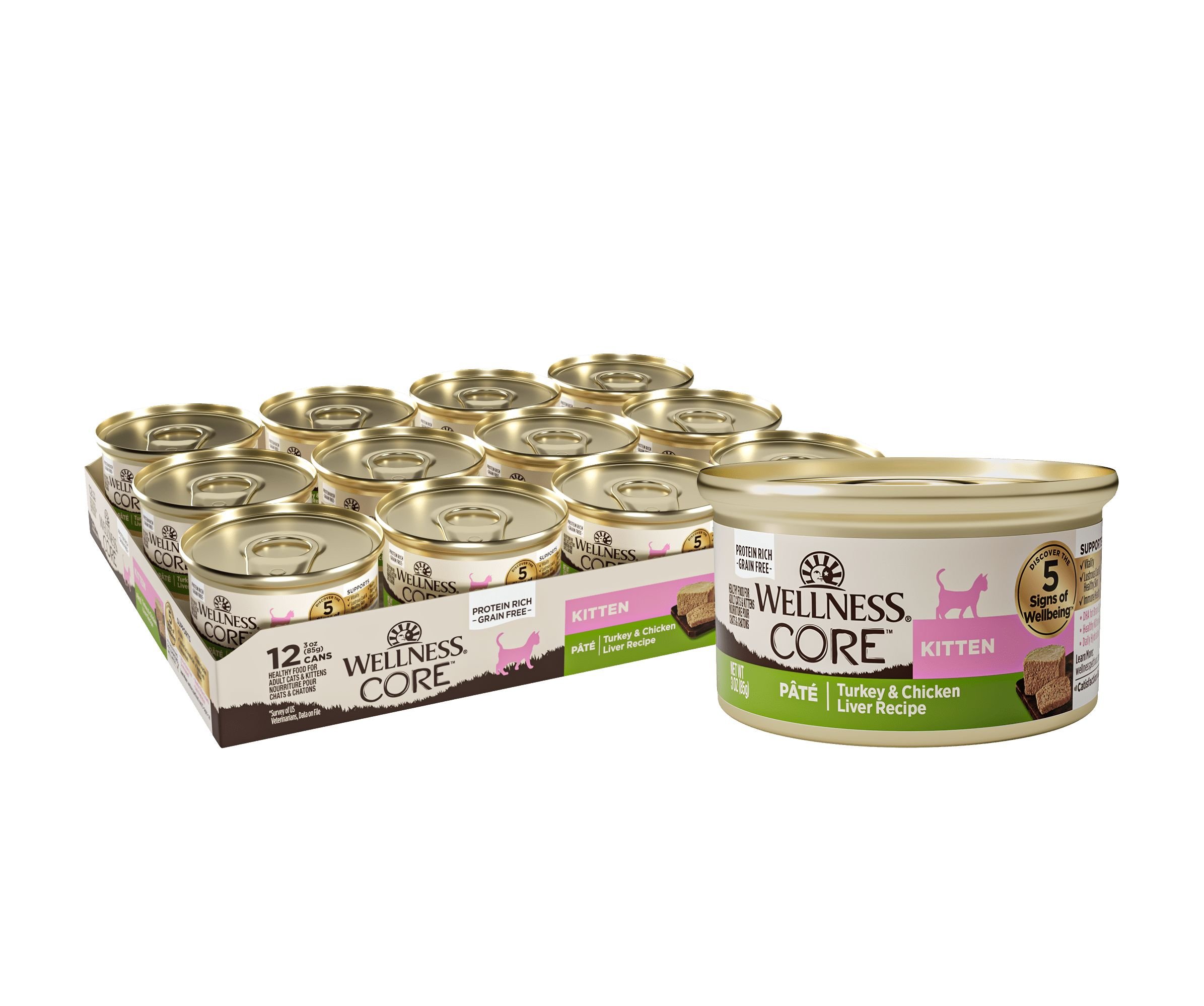 WELLNESS CORE Natural GrainFree Turkey & Chicken Liver Pate Canned