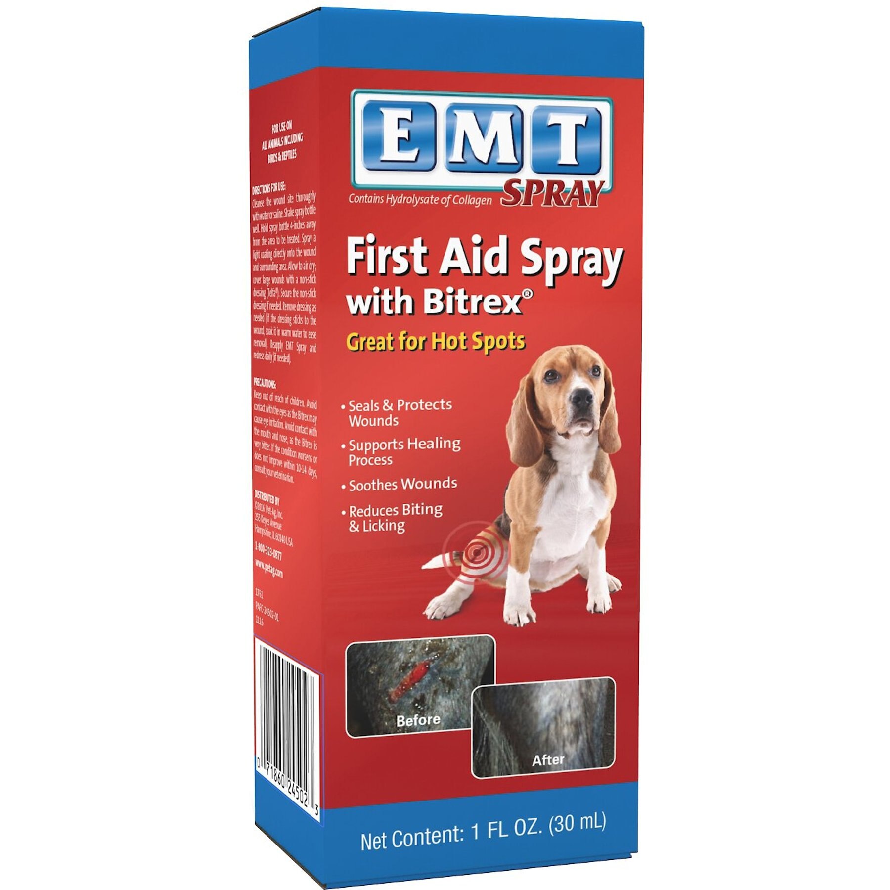 Discontinued PETAG EMT First Aid Spray with Bitrex for Dogs Cats Small Pets 1 oz bottle Chewy