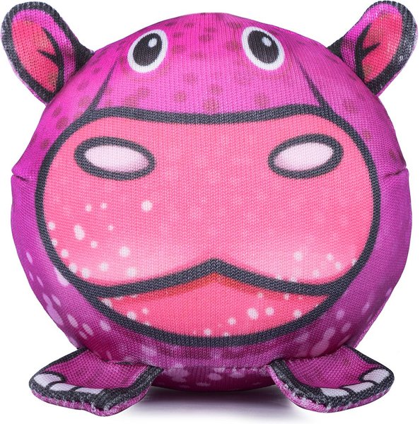 Red Dingo DURABLES Hippo Ball Dog Plush Toy, Purple