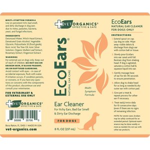 Vet Organics EcoEars Dog Ear Cleaner, 8-oz bottle