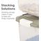 Show in main carousel: IRIS 3-Piece WeatherPro Airtight Stackable Dog, Cat & Bird Food Storage Container Combo with Scoop & Treat Box, Clear/Gray, 54-lb slide 5 of 11
