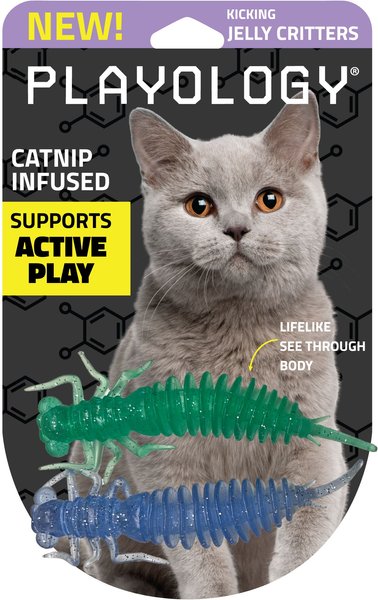 Playology Jelly Critters Cat Toy with Catnip, 2 count