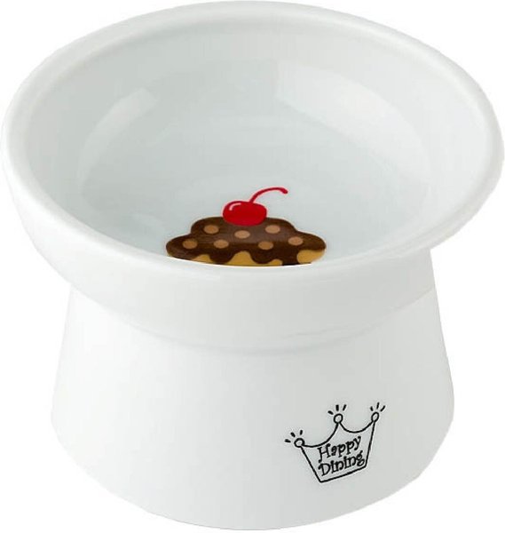 Necoichi Ceramic Elevated Dog & Cat Food Bowl, Cupcake, 1-cup slide 1 of 10
