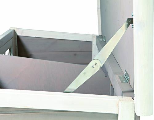 Show full view: TRIXIE Natura Rabbit Hutch with Sloped Roof, Gray, Medium slide 4 of 7