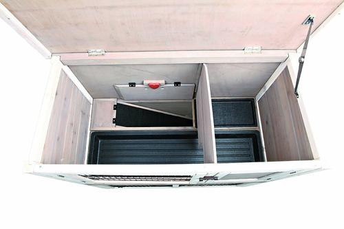 Show full view: TRIXIE Natura Rabbit Hutch with Sloped Roof, Gray, Medium slide 5 of 7