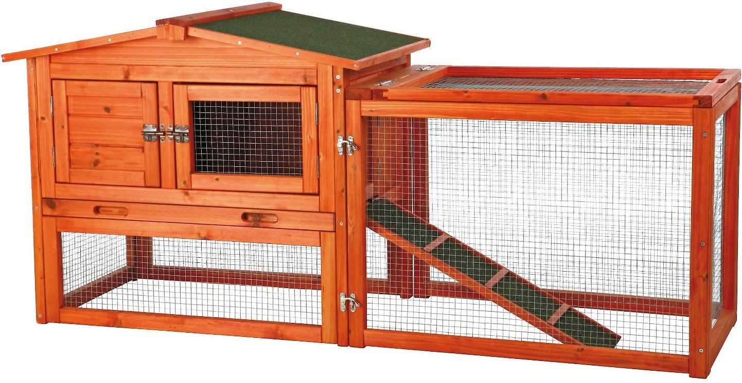 TRIXIE Small Animal Hutch with Outdoor Run, X-Small 