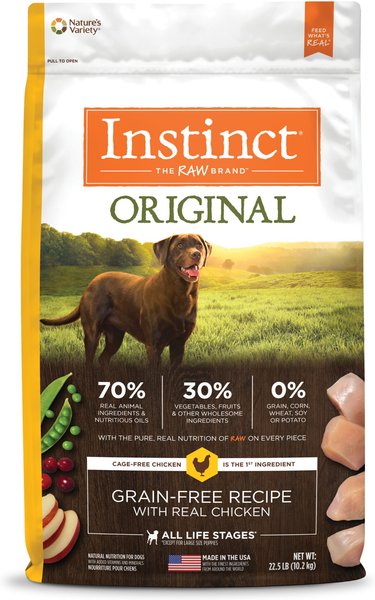 Instinct Original Grain-Free Recipe with Real Chicken Freeze-Dried Raw Coated Dry Dog Food, 22.5-lb bag slide 1 of 11