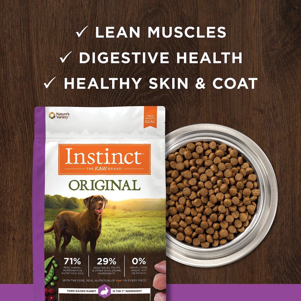 Instinct raw clearance rabbit dog food