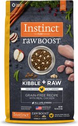 Instinct Raw Boost Grain-Free Recipe with Real Chicken & Freeze-Dried Raw Pieces Dry Dog Food, 10-lb bag