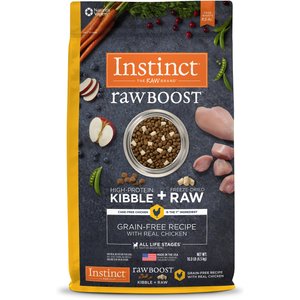 Instinct Raw Boost Grain-Free Recipe with Real Chicken & Freeze-Dried Raw Pieces Dry Dog Food, 10-lb bag