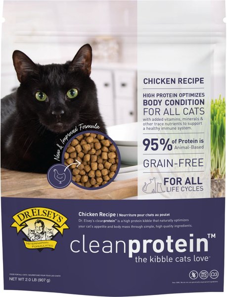 Dr. Elsey's cleanprotein Chicken Formula Grain-Free Dry Cat Food, 2.0-lb bag slide 1 of 8