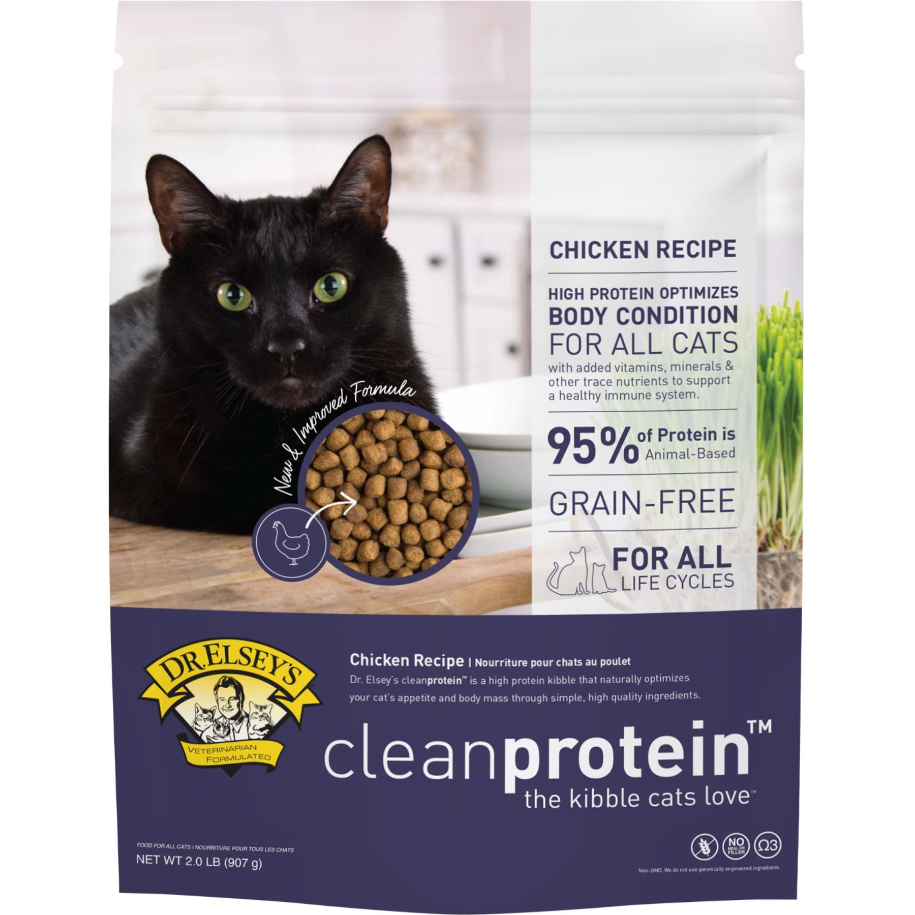 Dr. Elsey s cleanprotein Chicken Kibble Cat Dry Food 2.0 lb bag