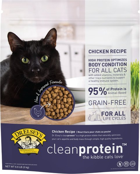 Dr. Elsey's cleanprotein Chicken Formula Grain-Free Dry Cat Food, 6.6-lb bag slide 1 of 6