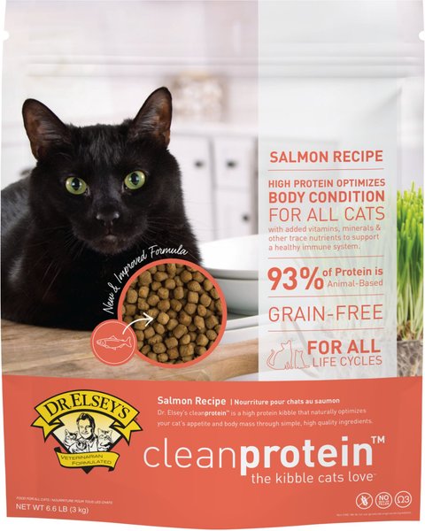 Dr. Elsey's cleanprotein Salmon Formula Grain-Free Dry Cat Food, 6.6-lb bag slide 1 of 7