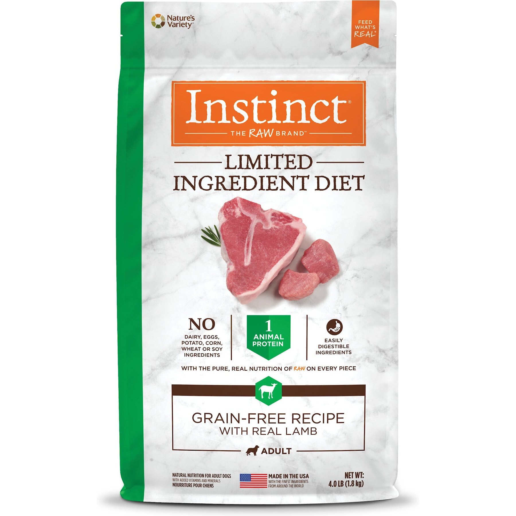 Instinct Limited Ingredient Diet Adult Grain-Free Real Lamb Recipe Dry Dog Food