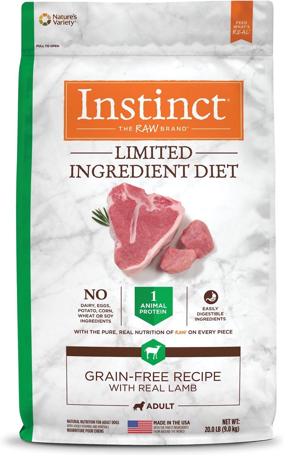 Instinct Limited Ingredient Diet Grain-Free Recipe with Real Lamb Freeze-Dried Raw Dry Dog Food