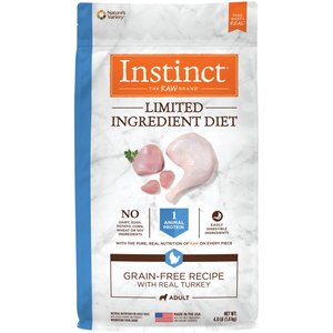 Instinct Limited Ingredient Diet Grain-Free Recipe with Real Turkey Freeze-Dried Raw Coated Dry Dog Food, 4-lb bag