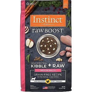 Instinct Raw Boost Indoor Grain-Free Recipe with Real Chicken & Freeze-Dried Raw Coated Pieces Dry Cat Food, 5-lb bag