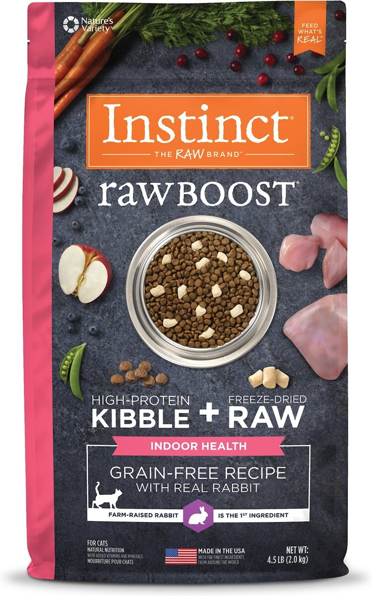 INSTINCT Raw Boost Indoor Real Rabbit Recipe Grain-Free Dry Cat Food, 4 ...