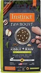 Instinct Raw Boost Healthy Weight Grain-Free Chicken & Freeze-Dried Raw Coated Pieces Recipe Dry Cat Food, 10-lb bag