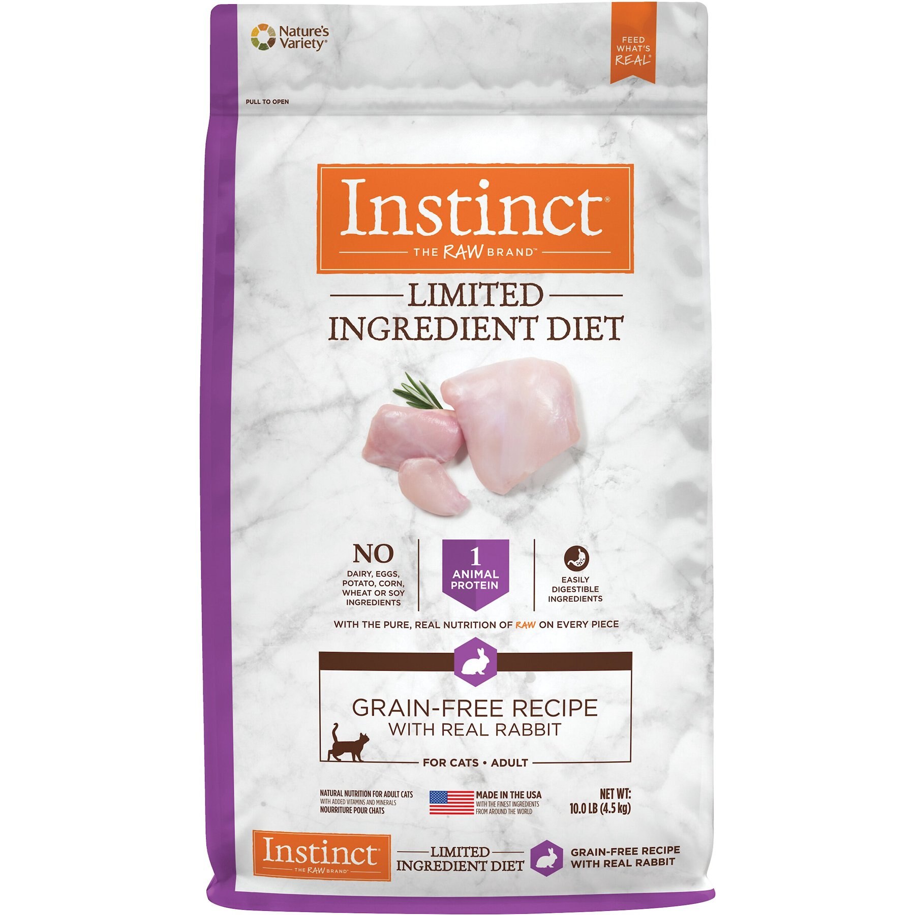 INSTINCT Limited Ingredient Diet Real Rabbit Recipe Grain-Free Dry Cat ...