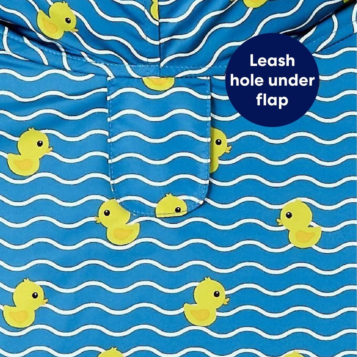 FRISCO Lightweight Rubber Ducky Dog Raincoat, Blue, Medium